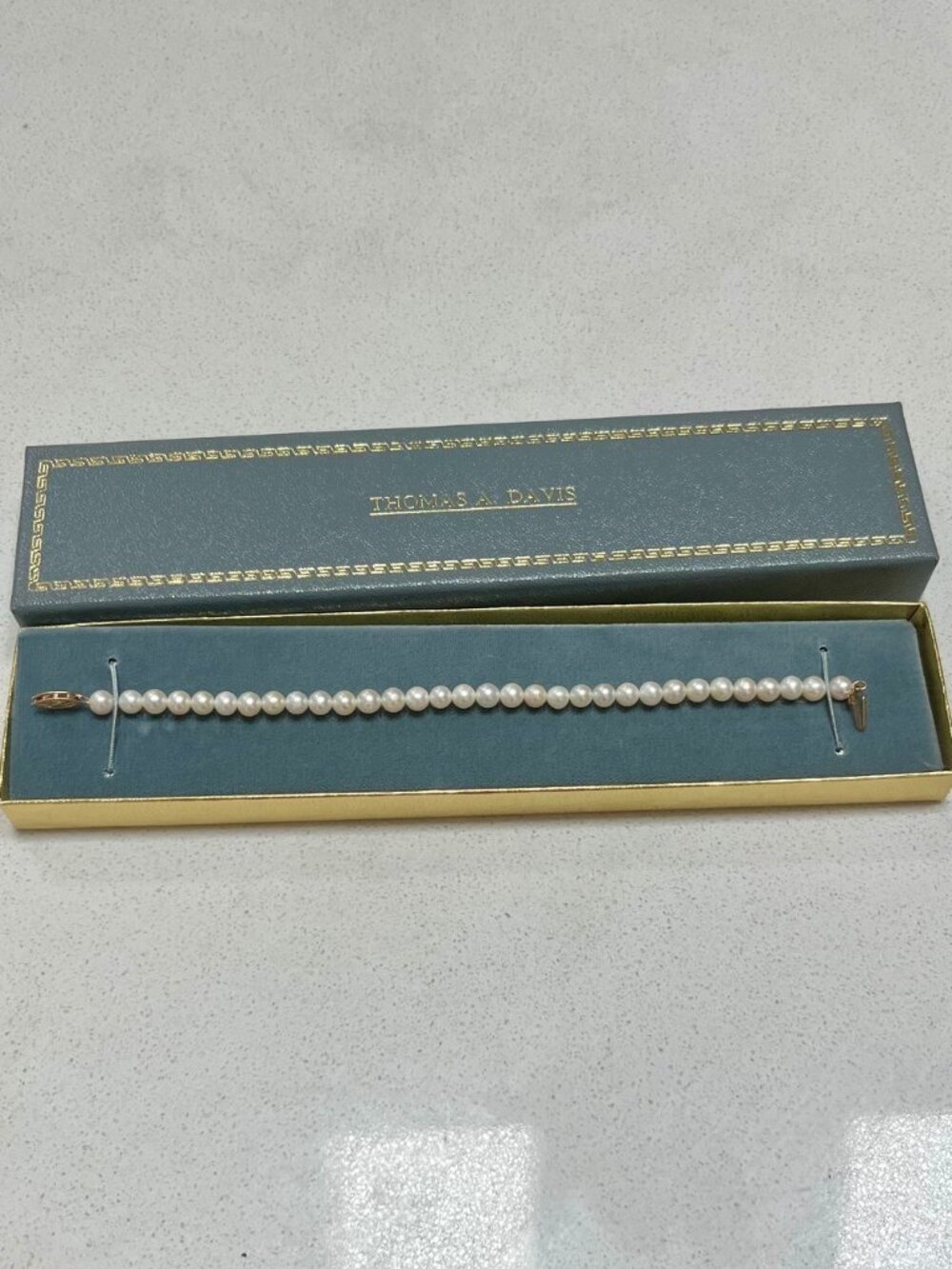 New 14k Gold and Real Cultured Pearl Bracelet from Thomas A. Davis